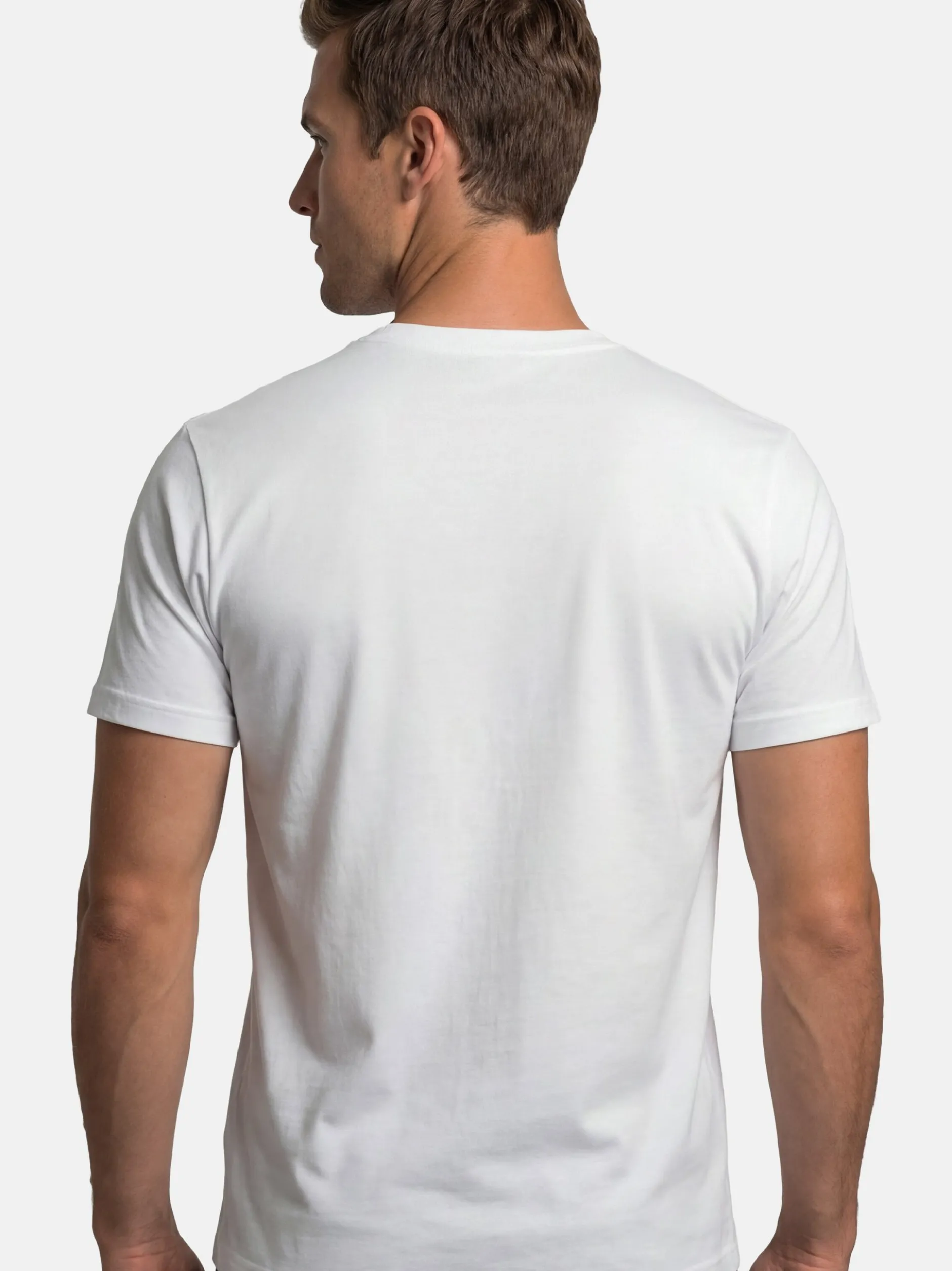 Ragman Herren Unterhemden im 4er-Pack in weiß