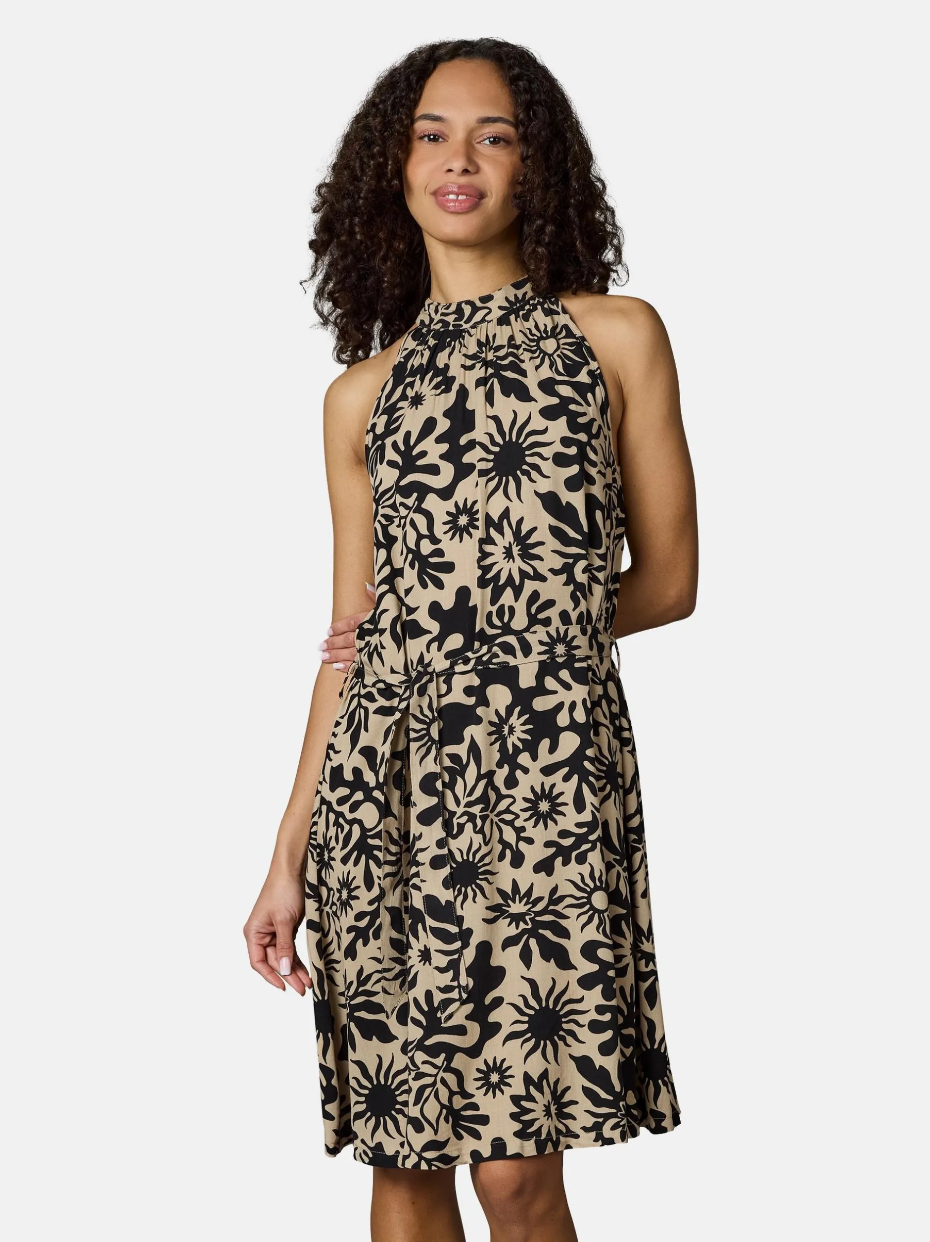 Ragwear Damen A-Linien-Kleid - Angylee Print YOUMODO in sand