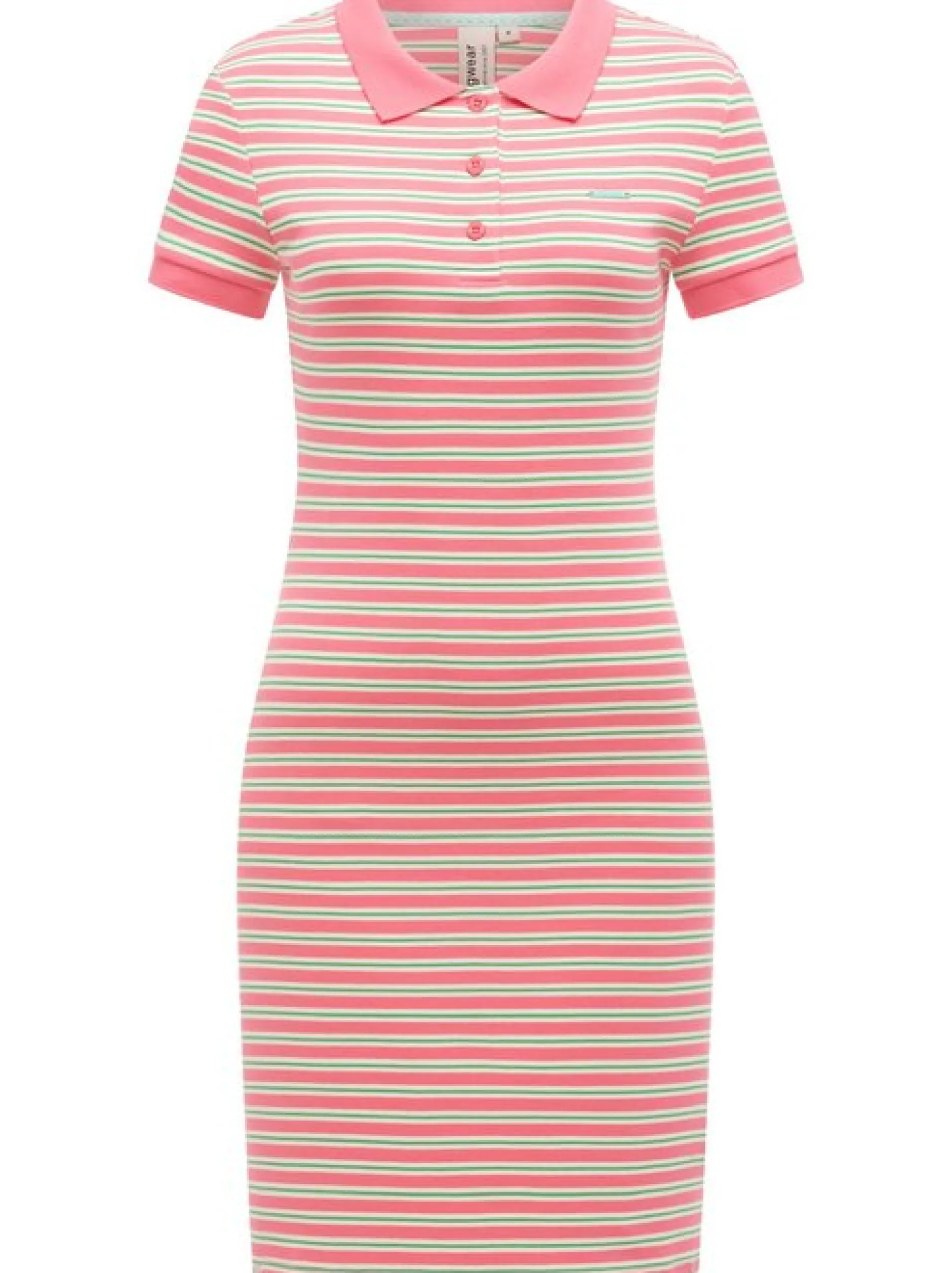 Ragwear Damen A-Linien-Kleid - Colaro Stripes Dress YOUMODO in pink