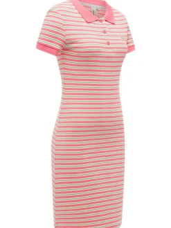 Ragwear Damen A-Linien-Kleid - Colaro Stripes Dress YOUMODO in pink