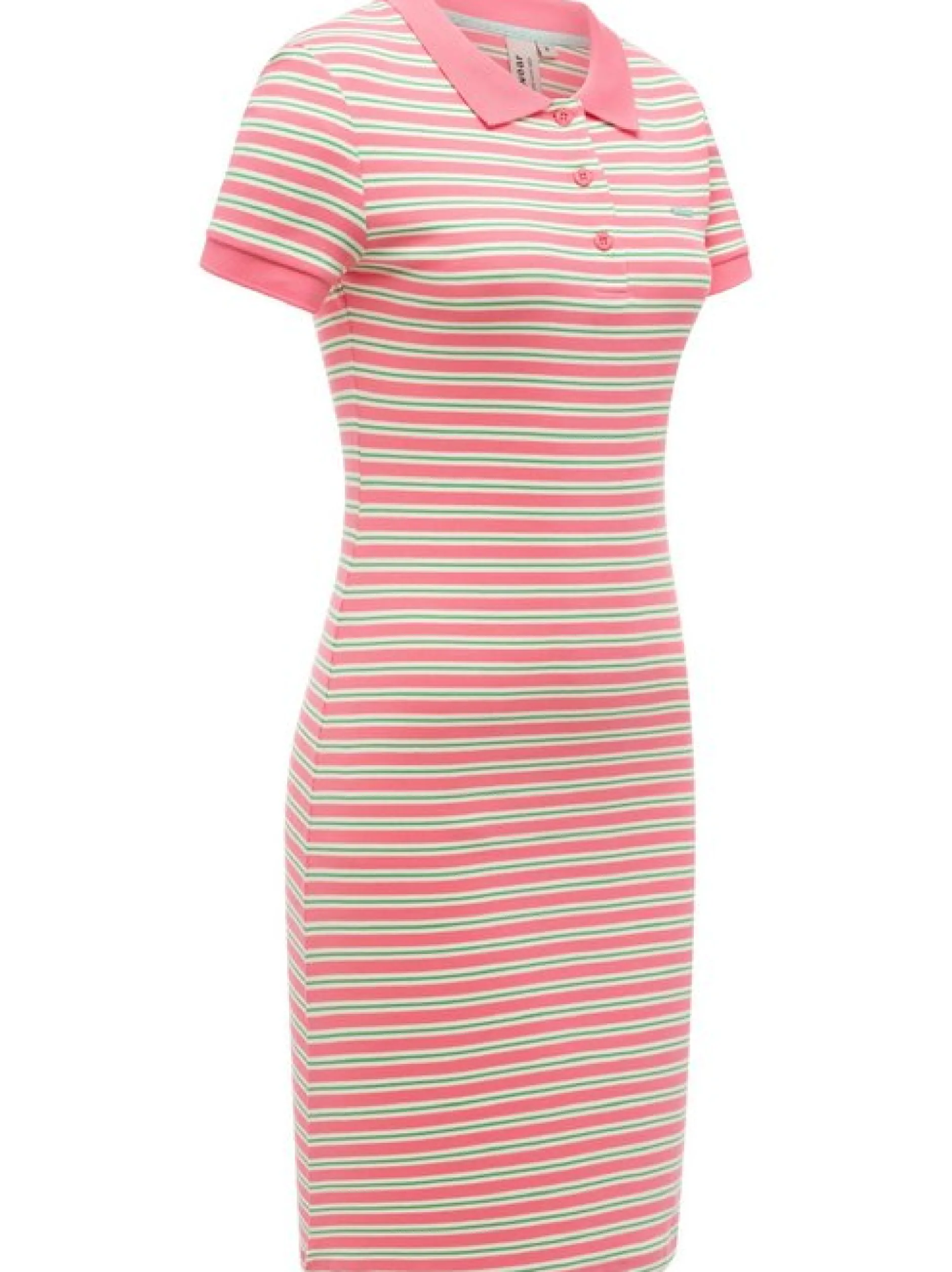 Ragwear Damen A-Linien-Kleid - Colaro Stripes Dress YOUMODO in pink