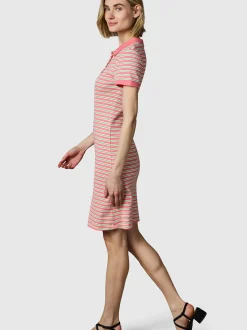 Ragwear Damen A-Linien-Kleid - Colaro Stripes Dress YOUMODO in pink