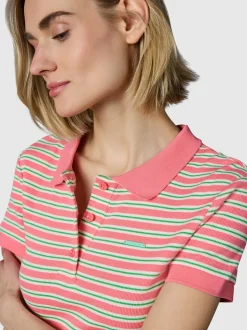 Ragwear Damen A-Linien-Kleid - Colaro Stripes Dress YOUMODO in pink