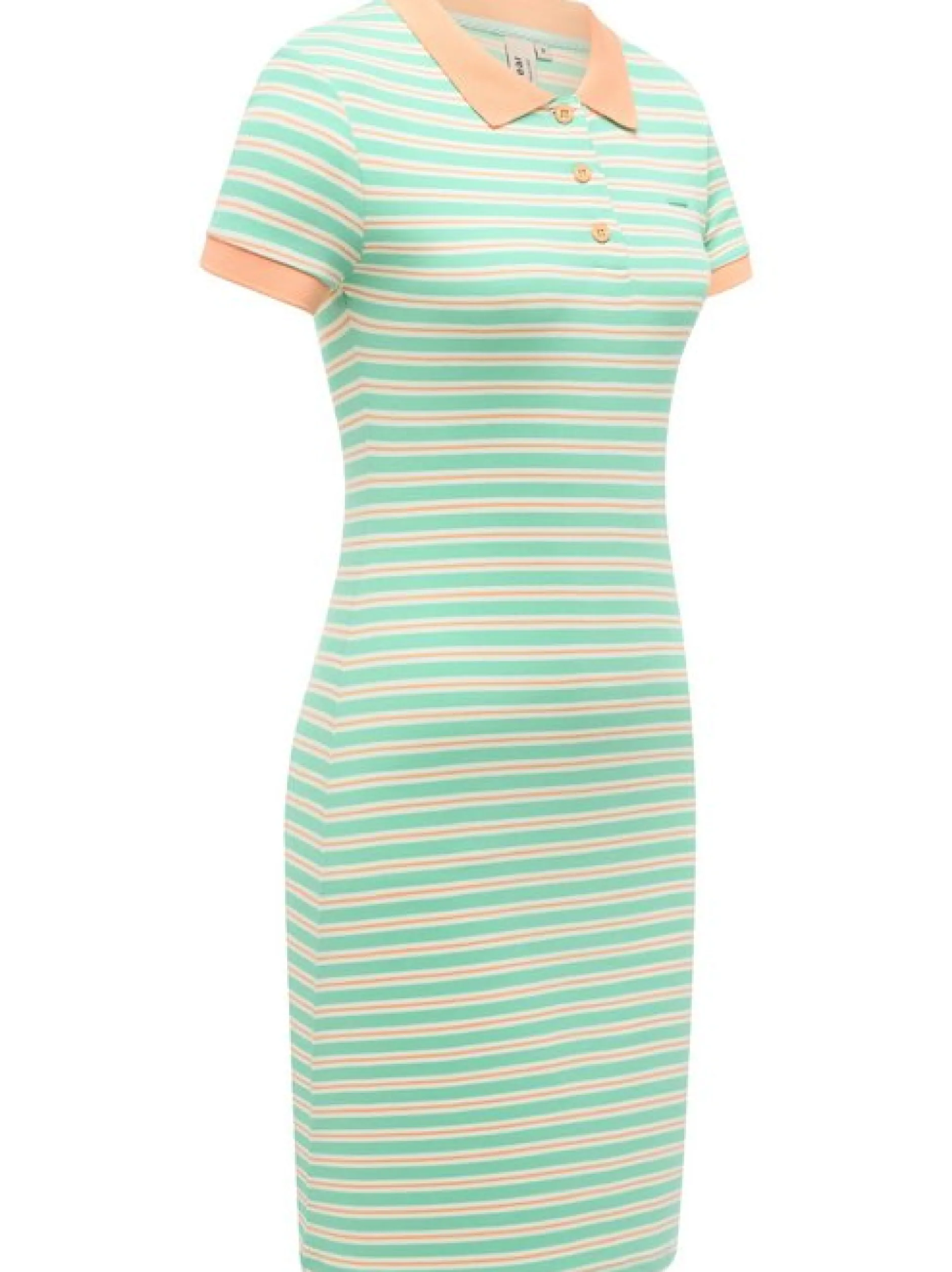 Ragwear Damen A-Linien-Kleid - Colaro Stripes Dress YOUMODO in grün