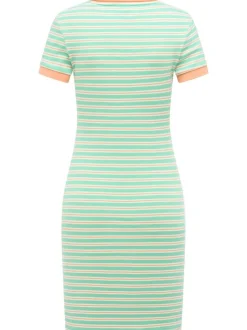 Ragwear Damen A-Linien-Kleid - Colaro Stripes Dress YOUMODO in grün