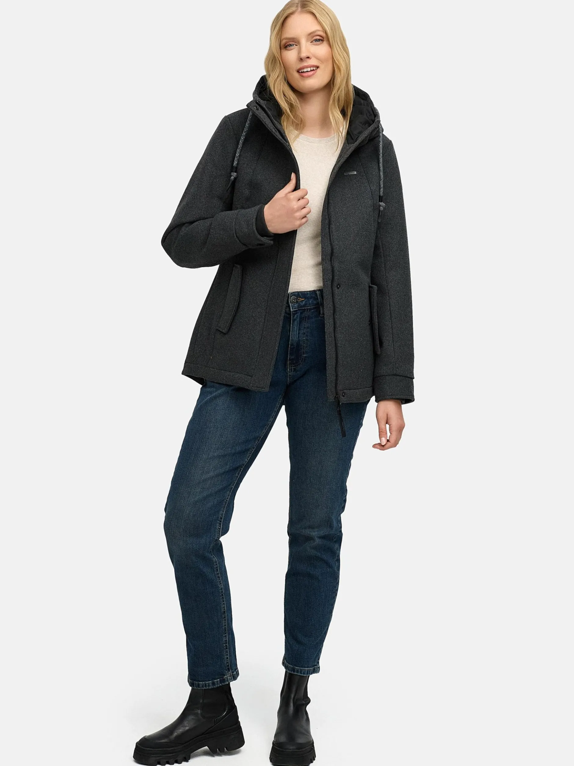 Ragwear Damen Übergangsjacke - Monadde Felt YOUMODO in anthrazit