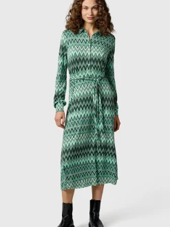 Ragwear Damen Blusenkleid - Plantee Print in grün