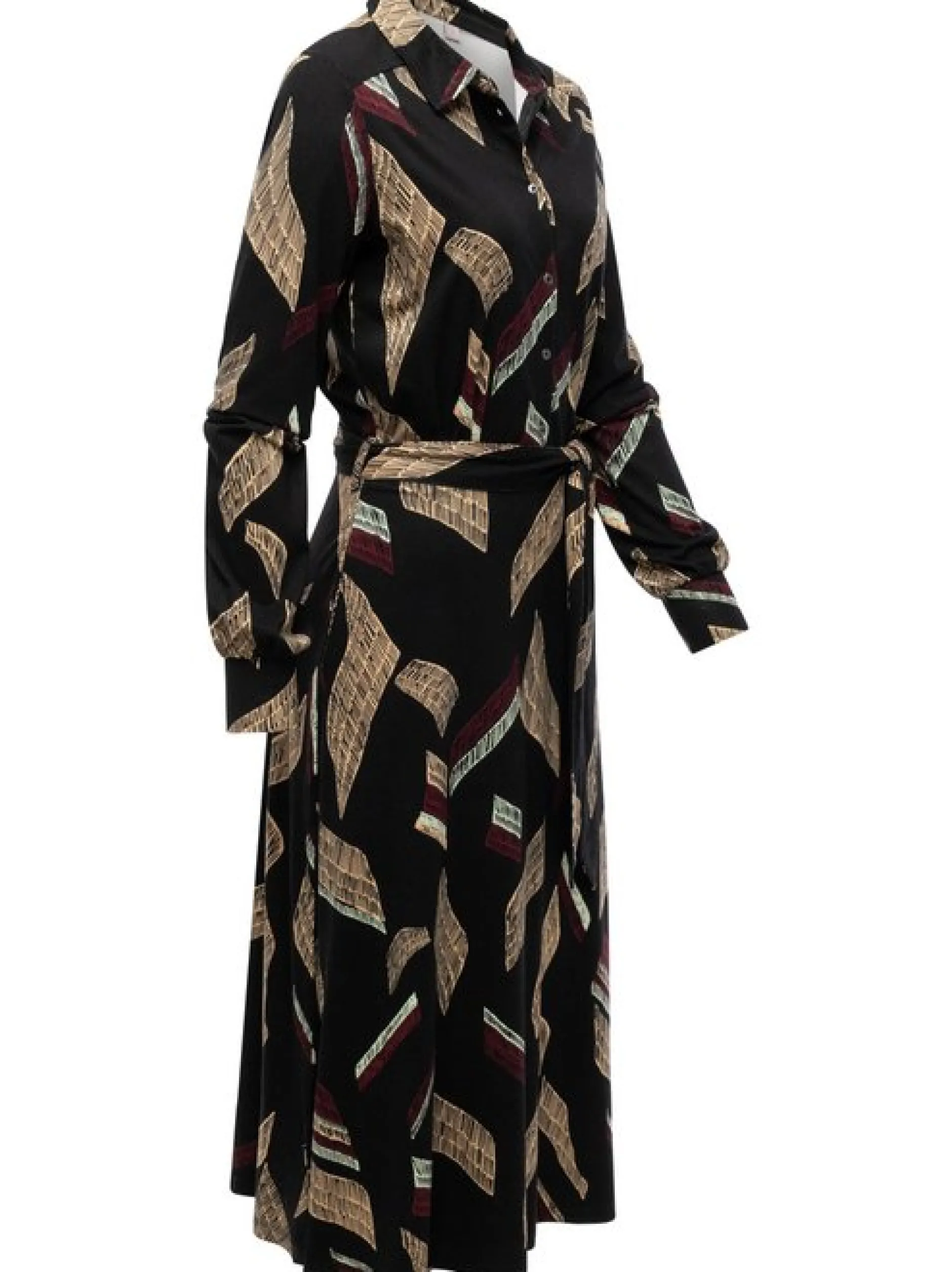 Ragwear Damen Blusenkleid - Plantee Print in schwarz