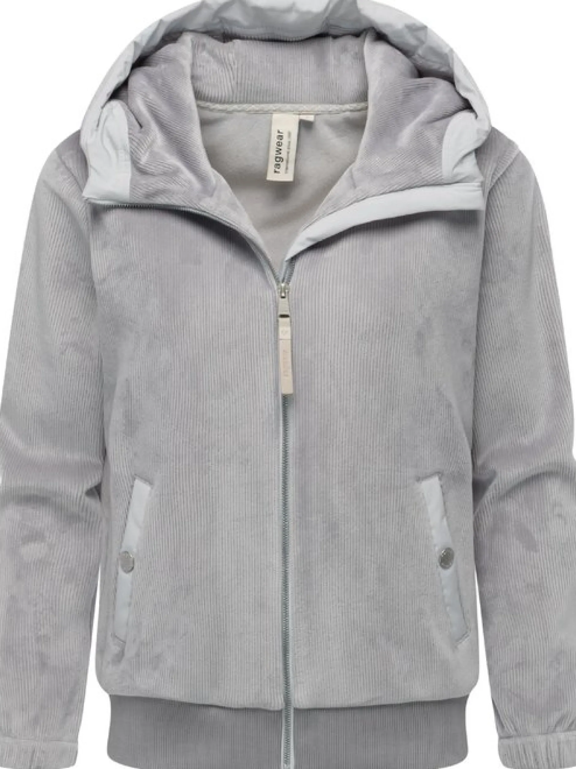 Ragwear Damen Fleecejacke - Cousy Short Bonded in hellgrau