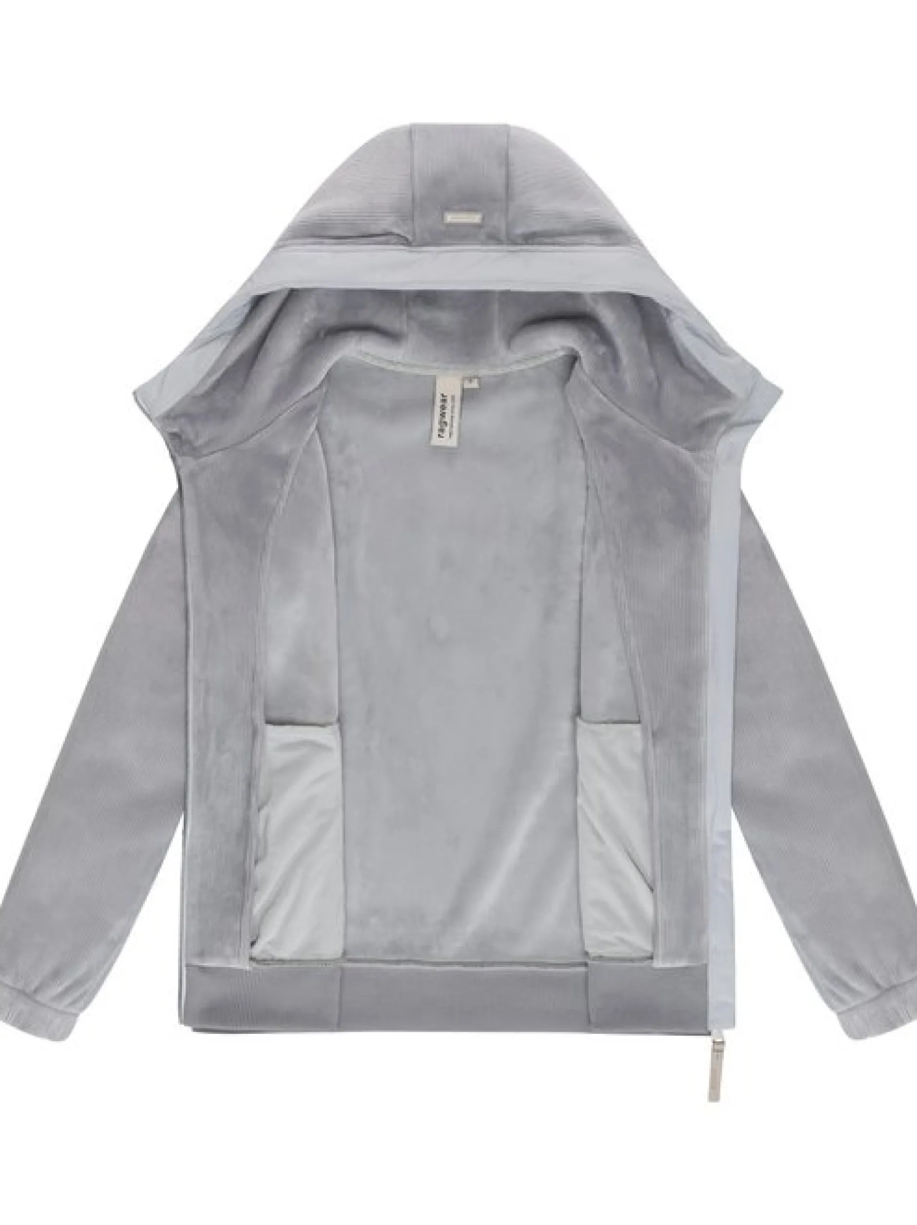Ragwear Damen Fleecejacke - Cousy Short Bonded in hellgrau