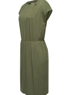 Ragwear Damen Jerseykleid - Copr in oliv - Länge: mittel