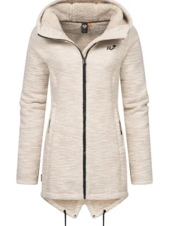 Ragwear Damen Kapuzenstrickjacke - Wingi Melange in beige