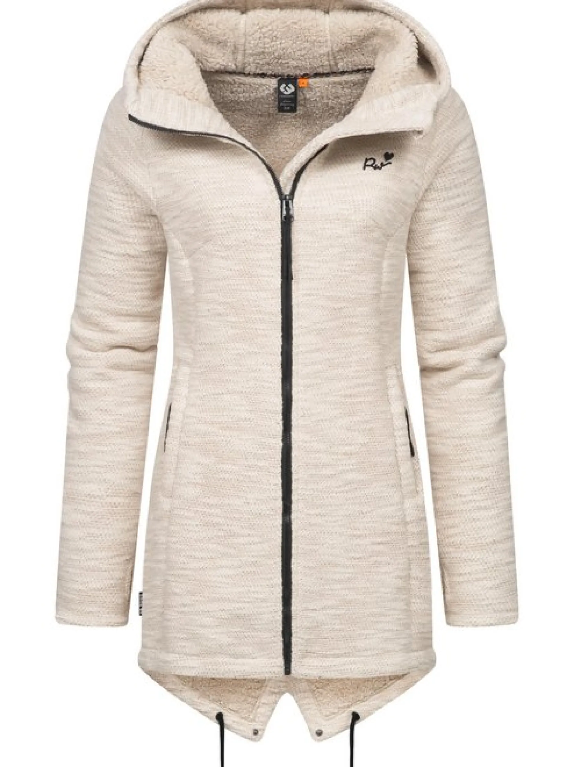 Ragwear Damen Kapuzenstrickjacke - Wingi Melange in beige