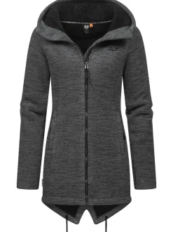 Ragwear Damen Kapuzenstrickjacke - Wingi Melange in grau