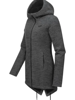 Ragwear Damen Kapuzenstrickjacke - Wingi Melange in grau