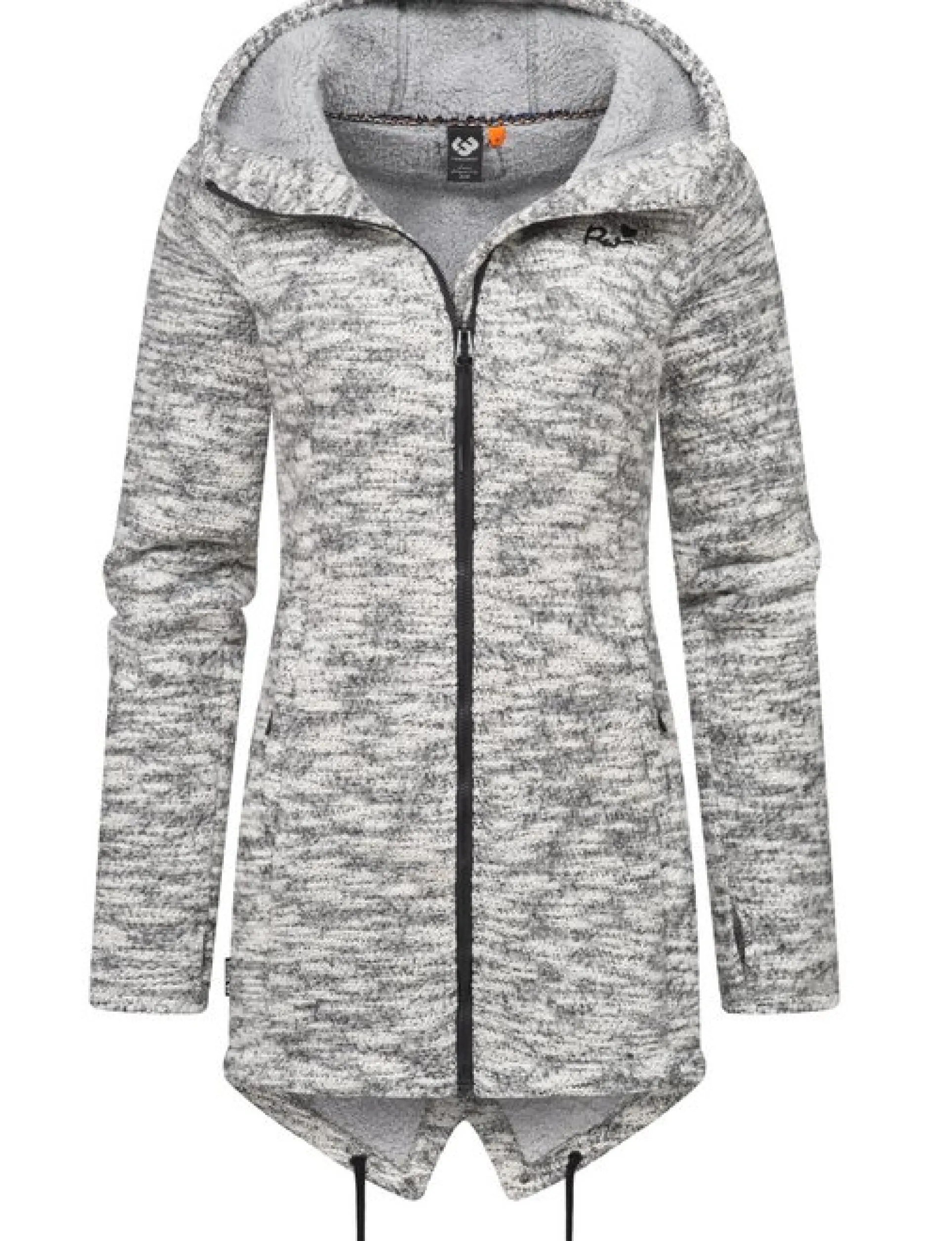 Ragwear Damen Kapuzenstrickjacke - Wingi Melange in grau