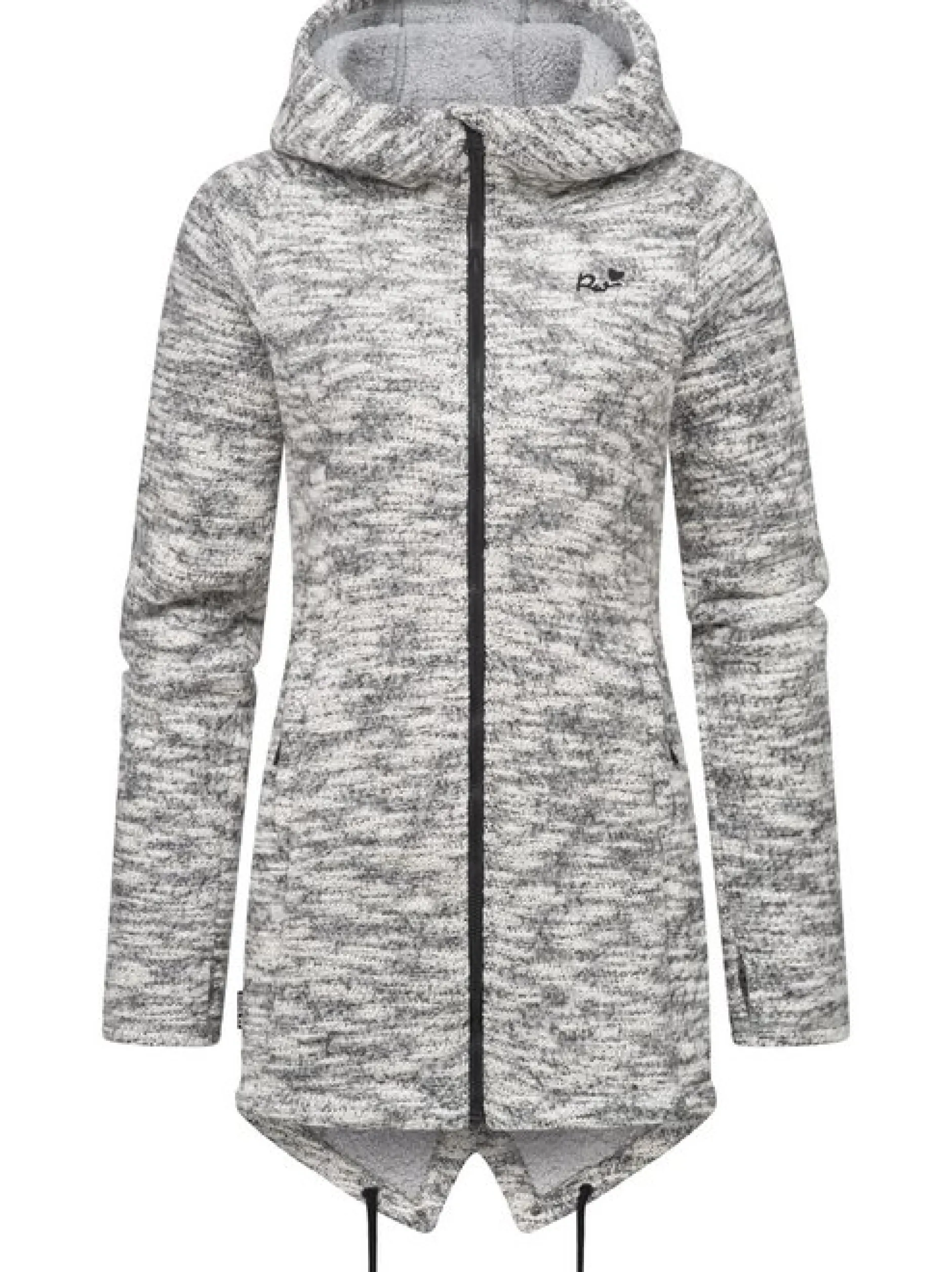 Ragwear Damen Kapuzenstrickjacke - Wingi Melange in grau