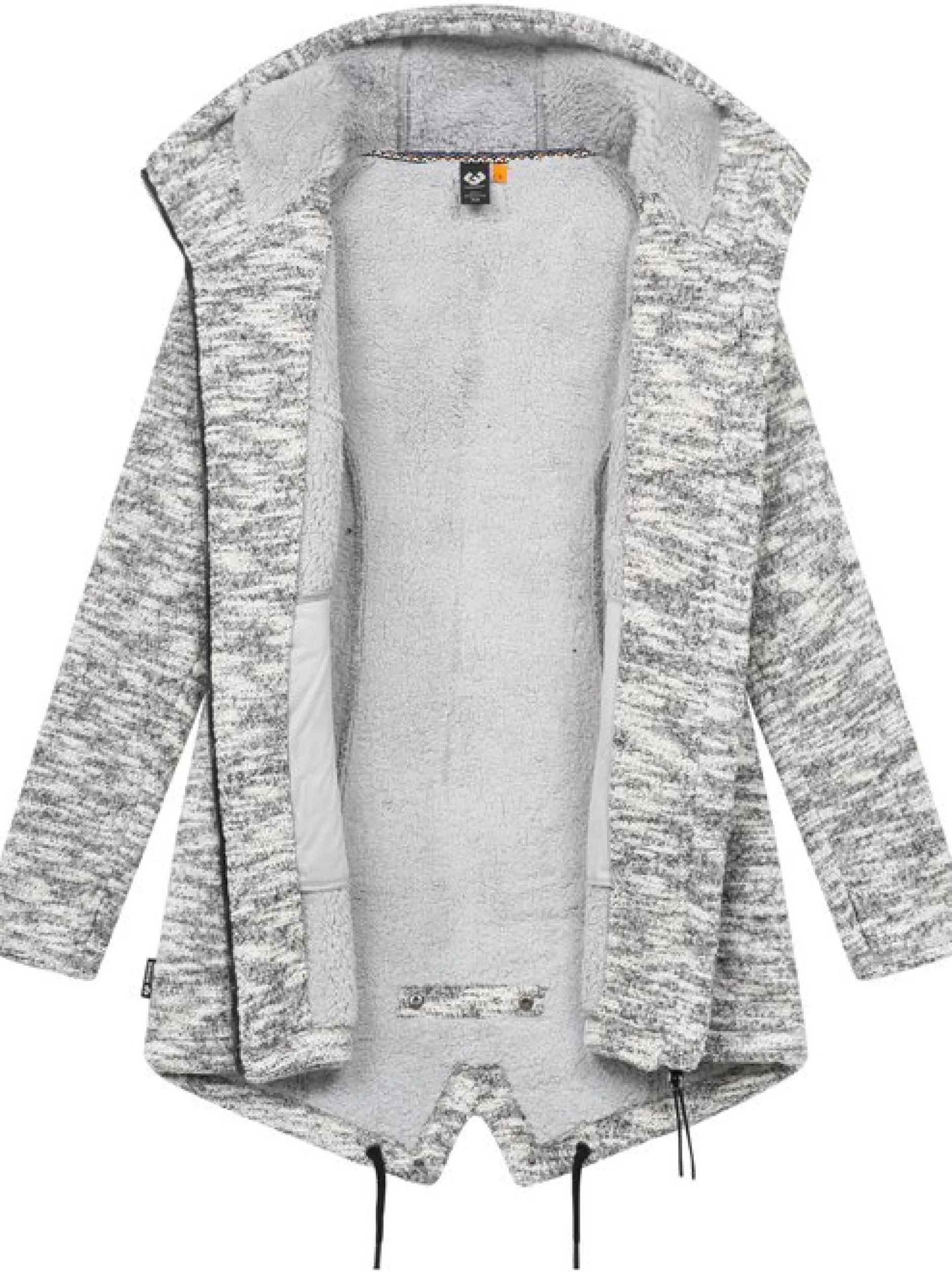 Ragwear Damen Kapuzenstrickjacke - Wingi Melange in grau