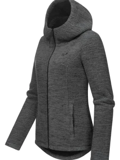 Ragwear Damen Kapuzenstrickjacke - Lyshka Melange in grau