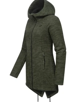 Ragwear Damen Kapuzenstrickjacke - Wingi Melange in oliv