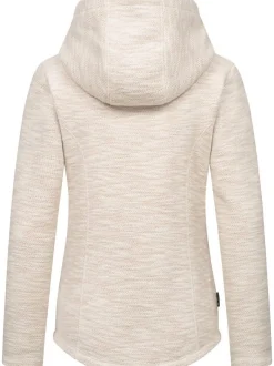 Ragwear Damen Kapuzenstrickjacke - Lyshka Melange in taupe
