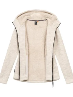 Ragwear Damen Kapuzenstrickjacke - Lyshka Melange in taupe