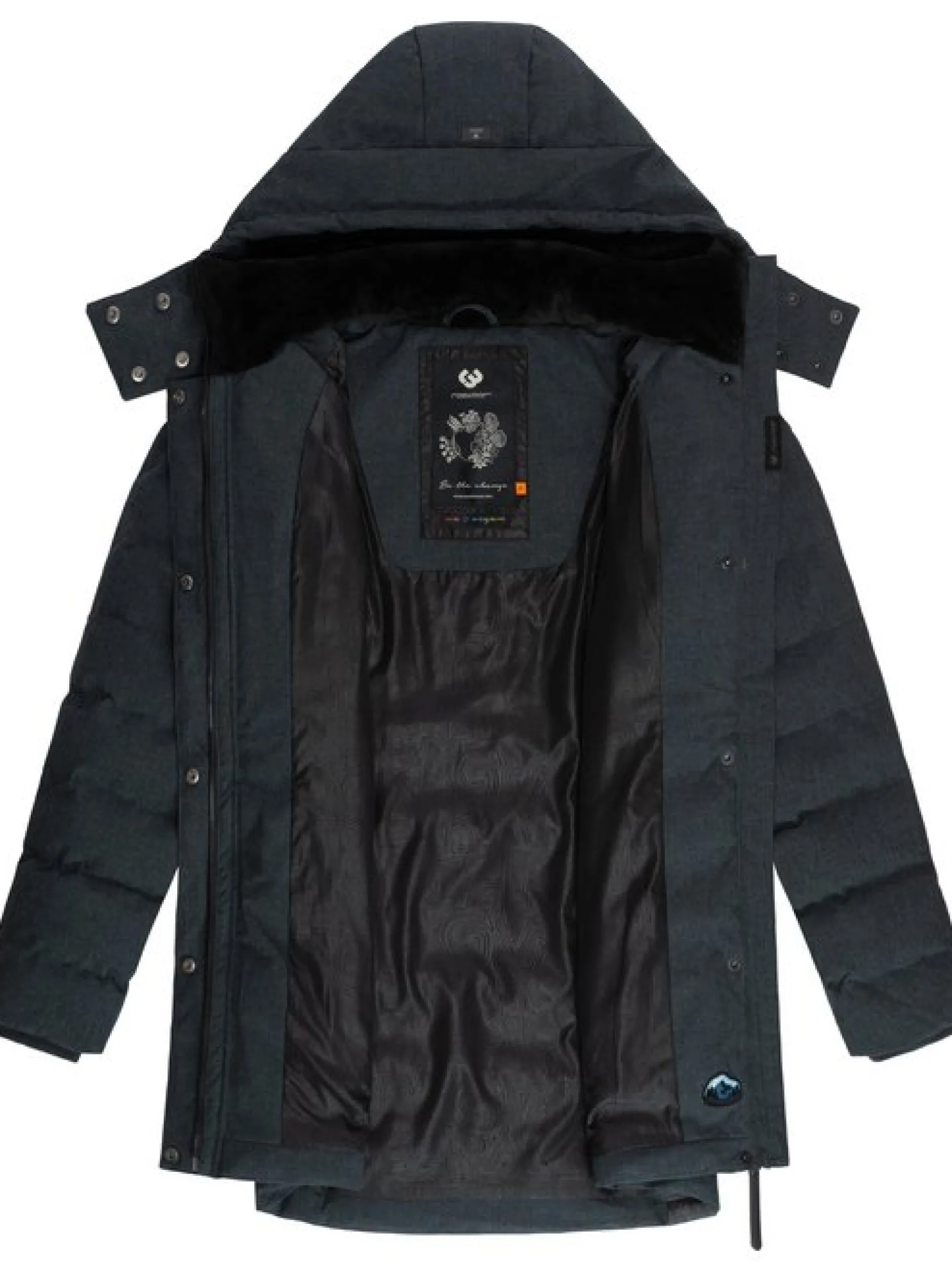 Ragwear Damen Kurzmantel - Ashanta in grau