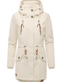 Ragwear Damen Kurzmantel - Ellsie Cordy YOUMODO in ecru