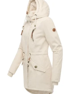 Ragwear Damen Kurzmantel - Ellsie Cordy YOUMODO in ecru
