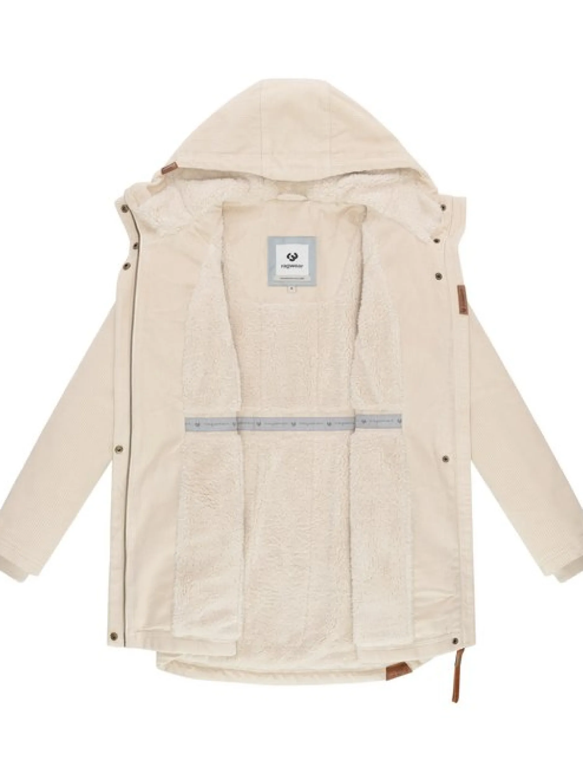 Ragwear Damen Kurzmantel - Ellsie Cordy YOUMODO in ecru