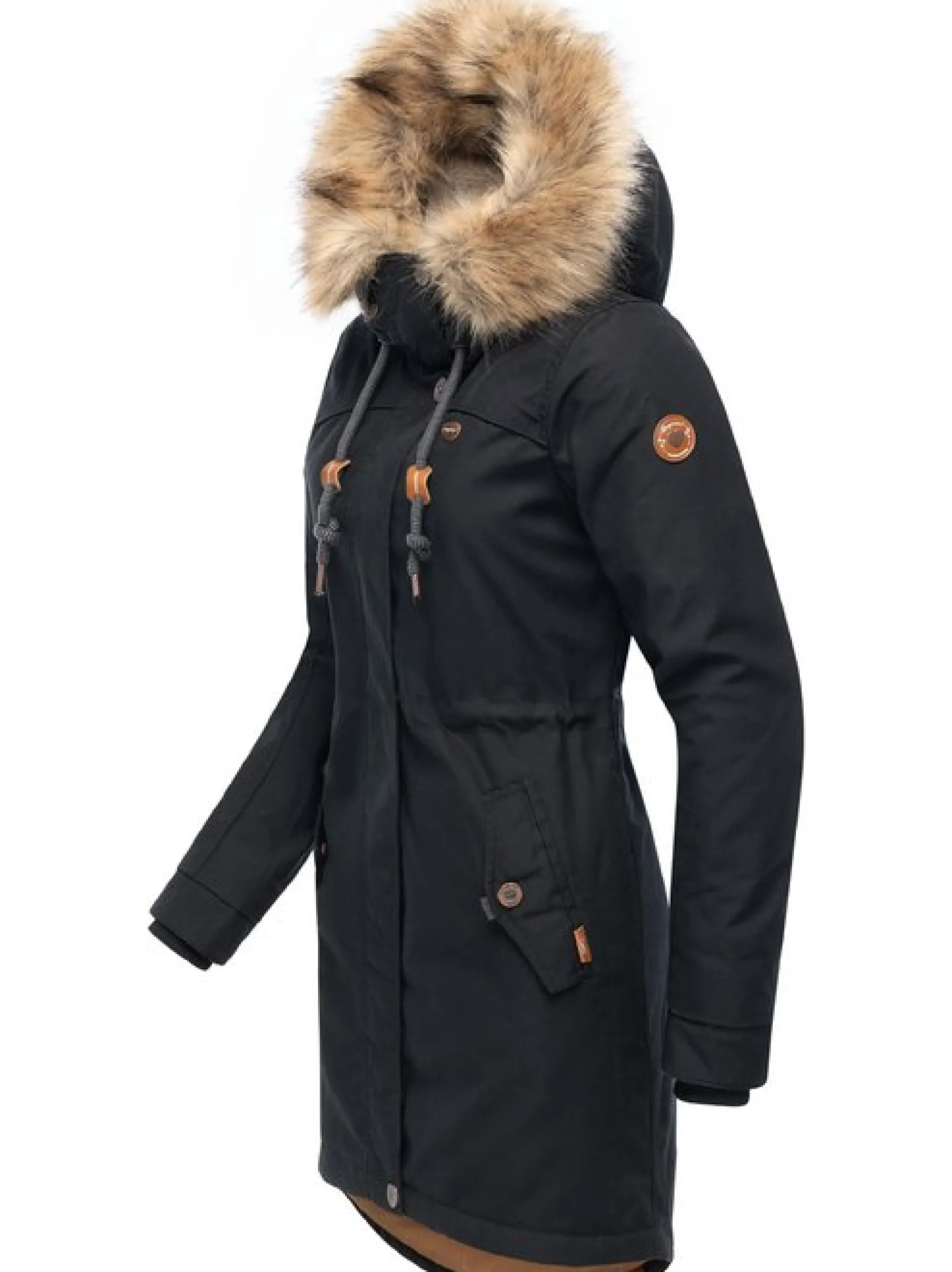 Ragwear Damen Parka - Tawny in schwarz