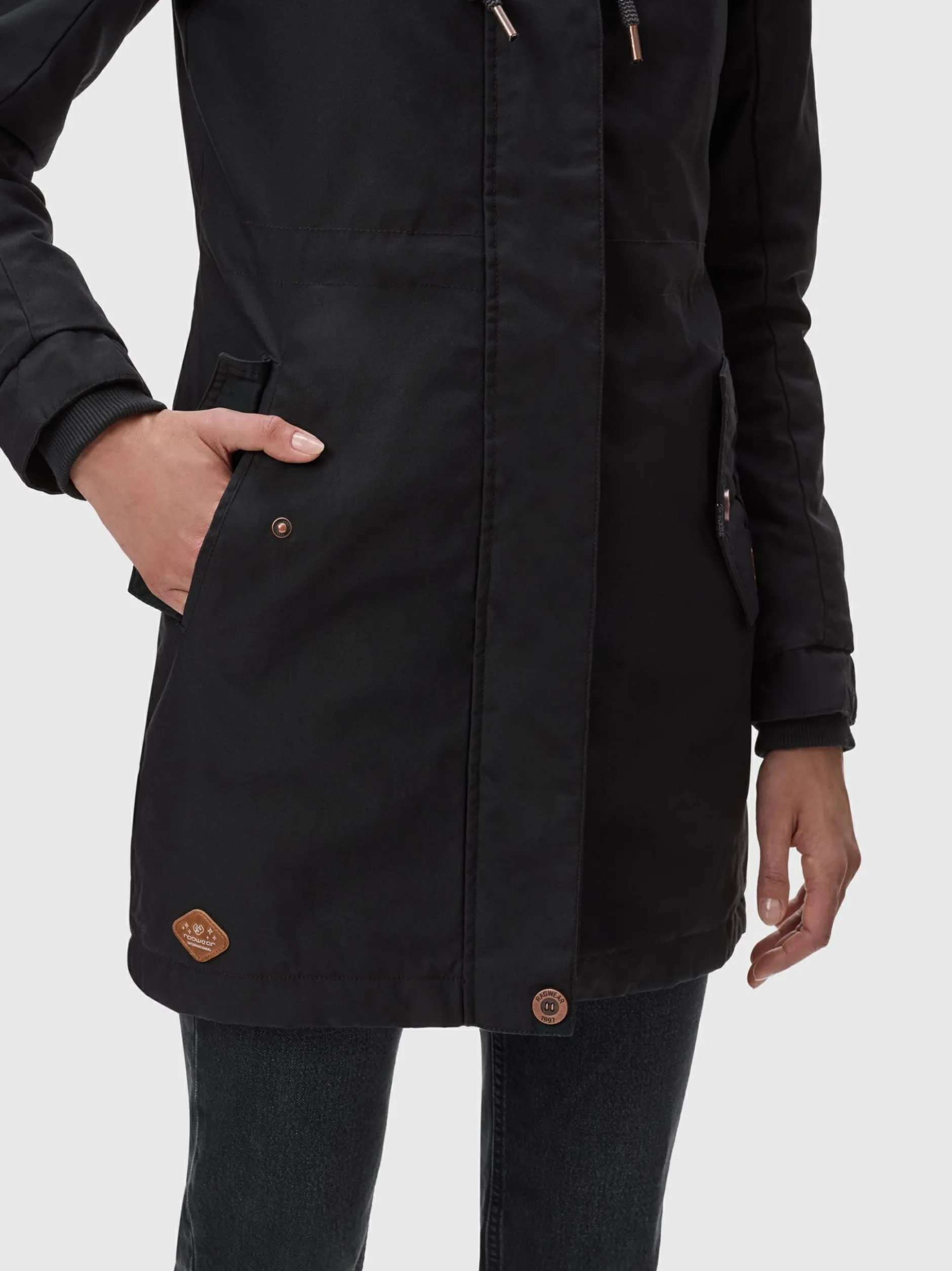 Ragwear Damen Parka - Tawny in schwarz