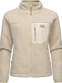 Ragwear Damen Plüschjacke - Alaris in ecru