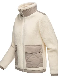 Ragwear Damen Plüschjacke - Arctika in weiß