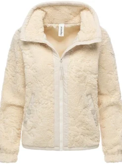 Ragwear Damen Plüschjacke - Nordicka II in ecru