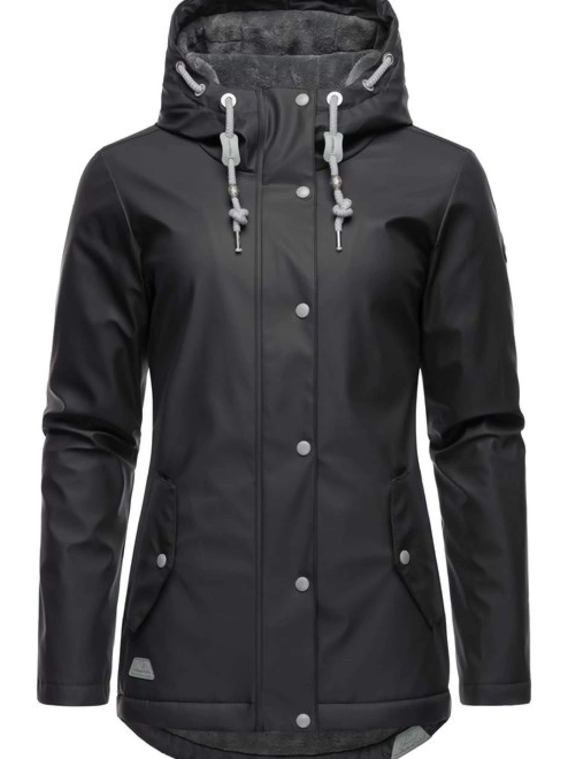 Ragwear Damen Regenjacke - Marge in schwarz