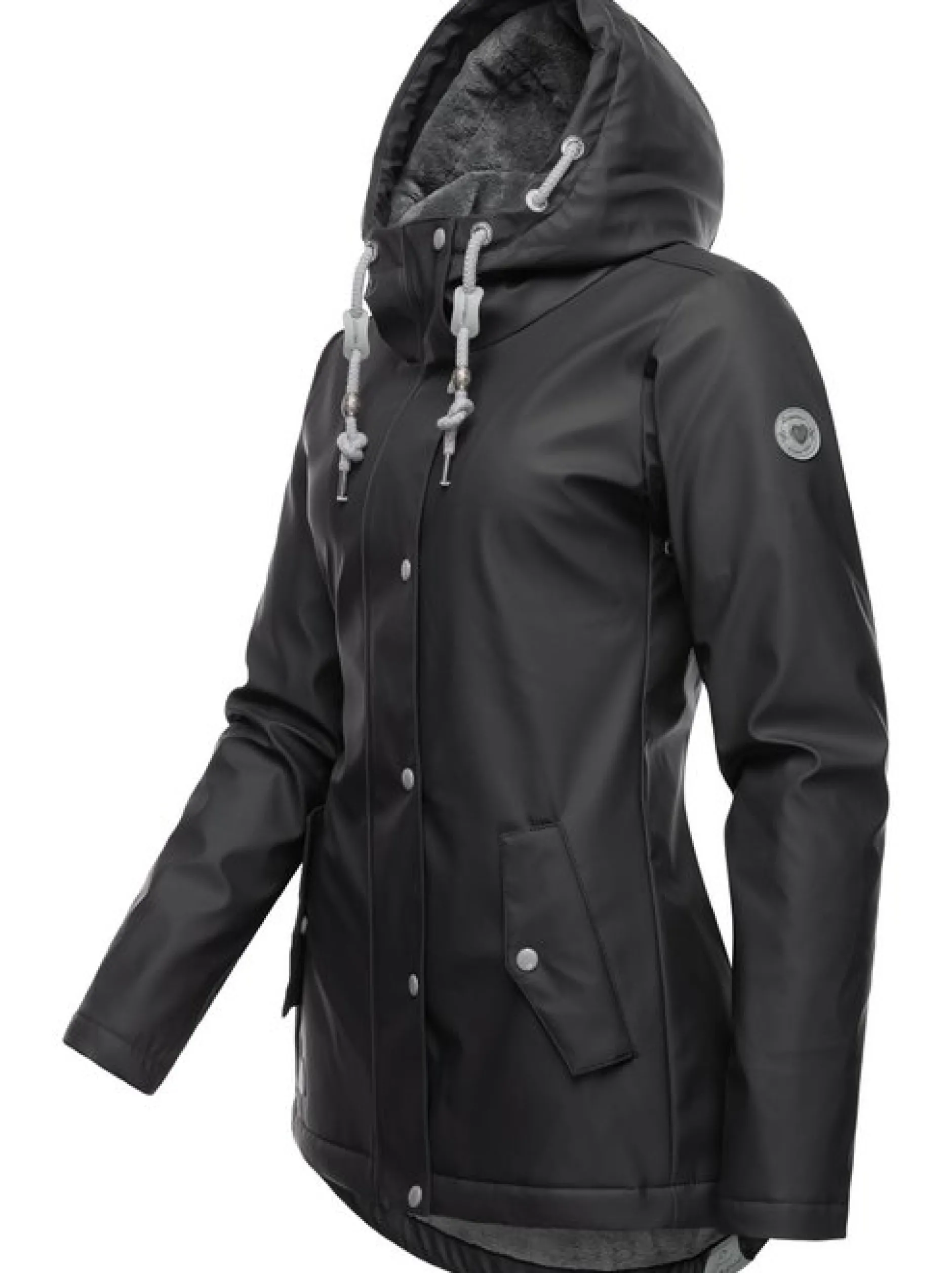Ragwear Damen Regenjacke - Marge in schwarz
