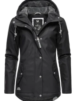 Ragwear Damen Regenjacke - Marge in schwarz
