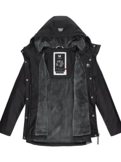 Ragwear Damen Regenjacke - Marge in schwarz