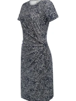 Ragwear Damen Shirtkleid - Knotta Print in marine
