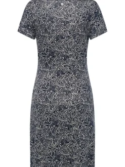 Ragwear Damen Shirtkleid - Knotta Print in marine