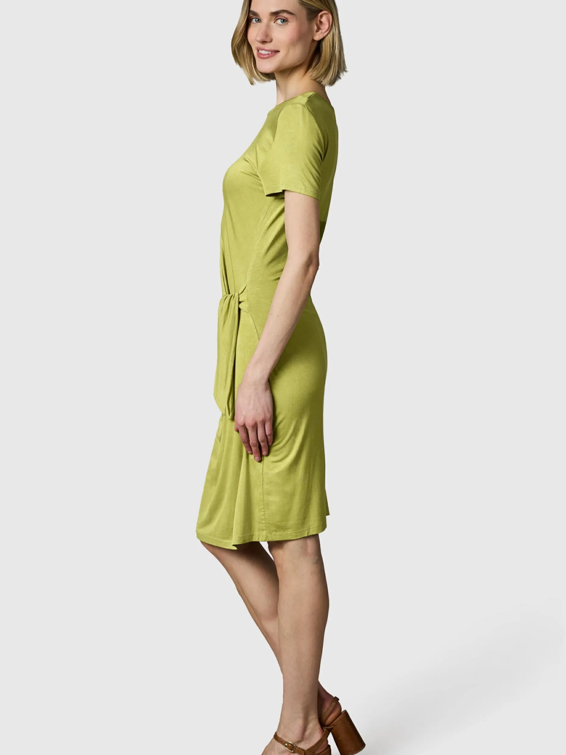 Ragwear Damen Shirtkleid - Knotta in grün - Länge: kurz