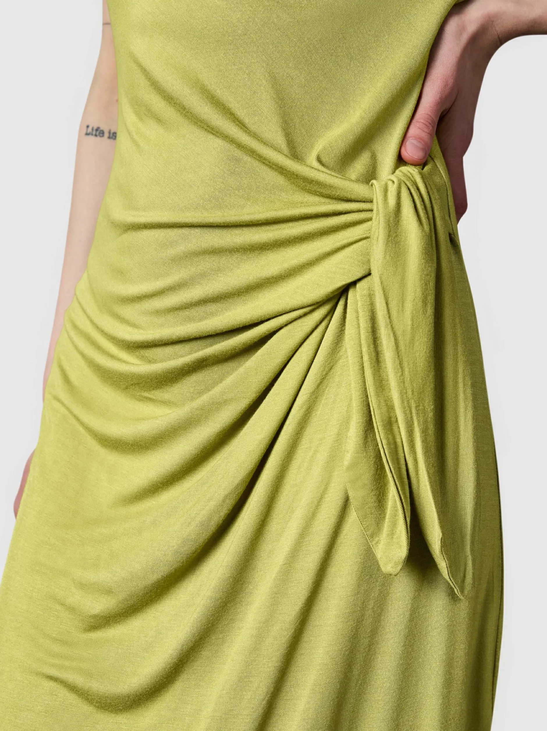 Ragwear Damen Shirtkleid - Knotta in grün - Länge: kurz
