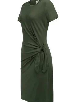 Ragwear Damen Shirtkleid - Knotta in oliv - Länge: kurz