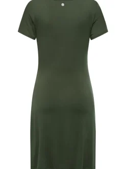 Ragwear Damen Shirtkleid - Knotta in oliv - Länge: kurz