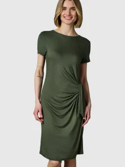Ragwear Damen Shirtkleid - Knotta in oliv - Länge: kurz