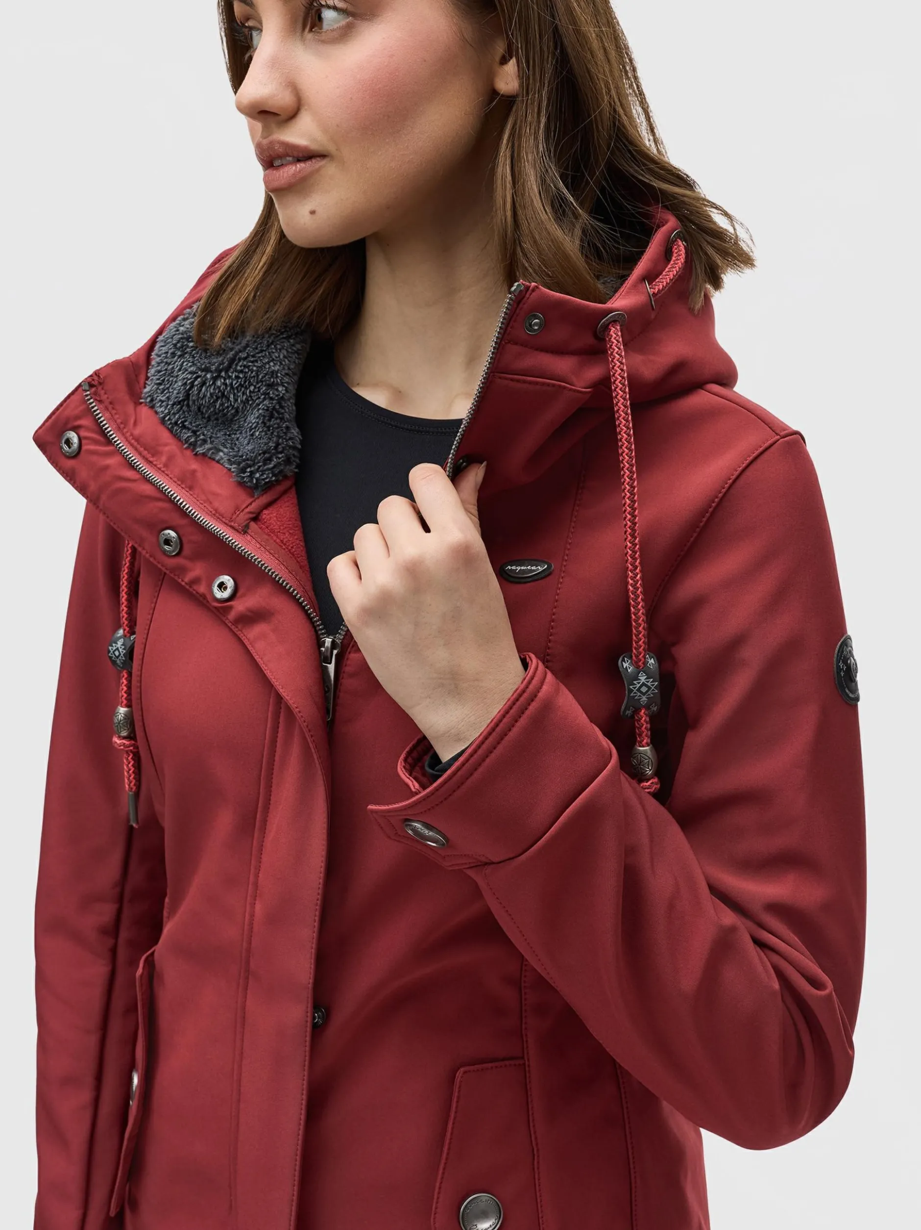 Ragwear Damen Softshelljacke - Monadde Softshell in rot