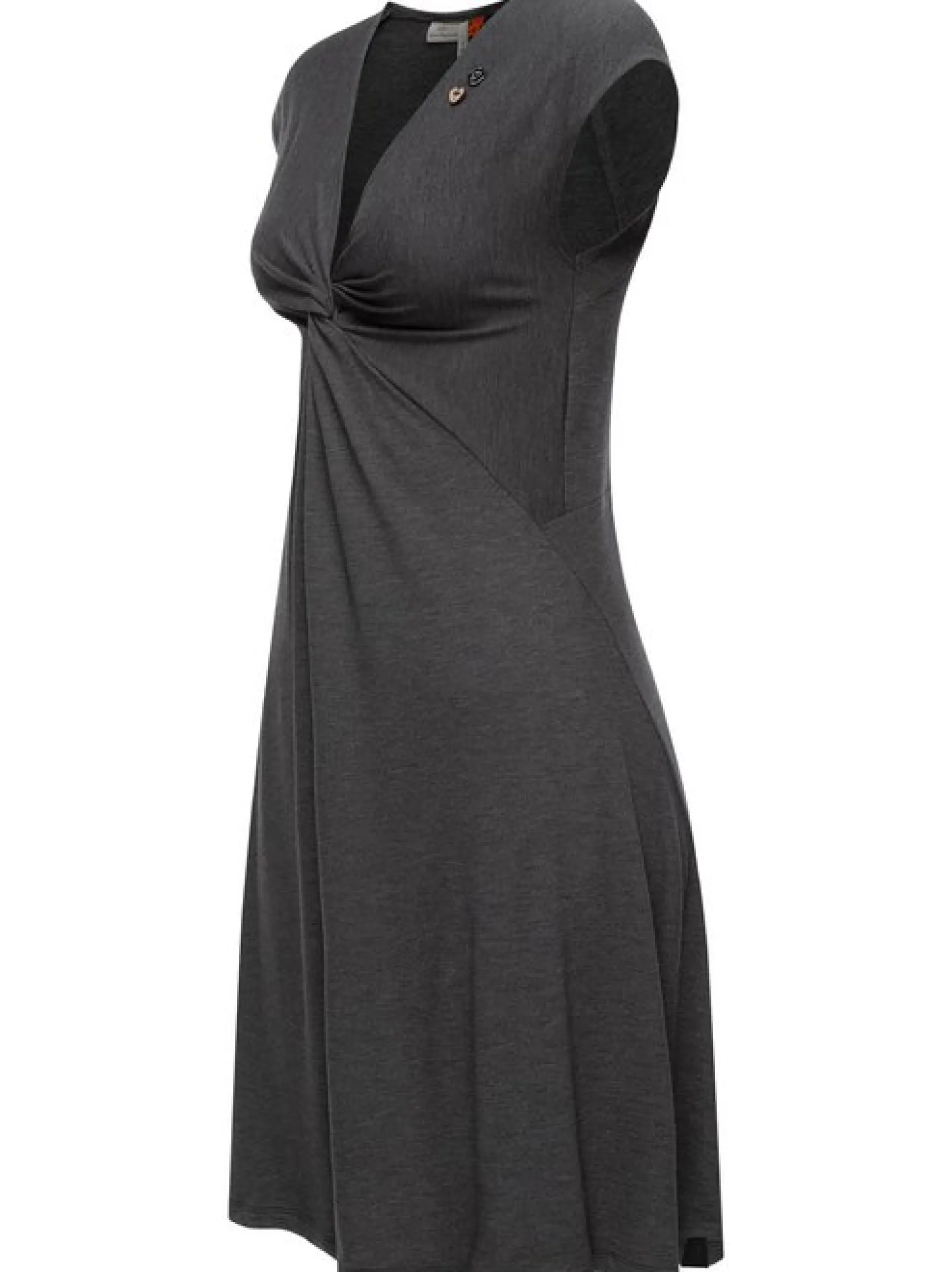 Ragwear Damen Sommerkleid - Comfrey Solid in schwarz