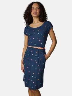 Ragwear Damen Sommerkleid - Lilithe Hearts YOUMODO in marine