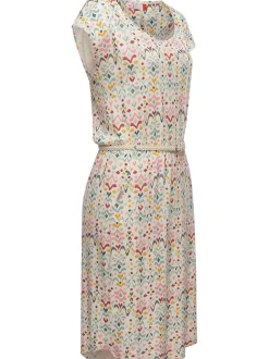 Ragwear Damen Sommerkleid - Lilithe Ikat in beige